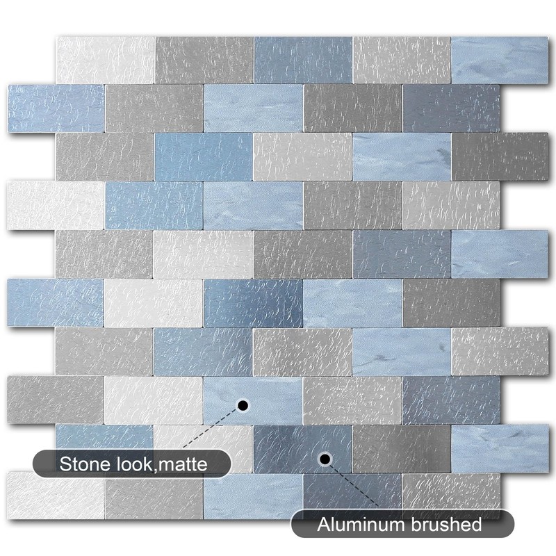 VAOVI Peel and Stick Backsplash Tiles for Kitchen,Self Adhesive Metal