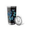 Blue Morpho Butterfly Swarm Lepidoptera Lover Entomologist Stainless Steel Insulated