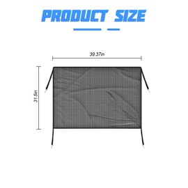 TSUGAMI Car Grill Mesh, Nylon Vehicle Front Grilles Mesh Air Intake Inserts, Multifunctional Auto Exterior Spoiler Air Vents Protective Net Accessories, Universal for SUV Pickup Truck (Black)