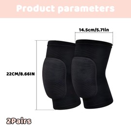 DALAETUS 2 Pairs of Stretchy Knee Pads, Soft Breathable Knee Pads, Collision Prevention Knee Pads, for Volleyball, Football, Dance, Yoga, Tennis, Running, Cycling, Training, Climbing (Black)