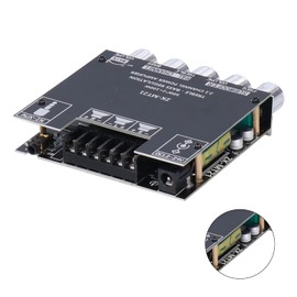 Mini Amplifier for Speakers - Digital Power Amplifier Module 2.1 Bass High Power Box with 5.0, Left Right Channels + Subwoofer Output, Overheating Protection, DC12-24V/5A Supply