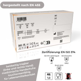 NITRAS White Wave 8310 Disposable Gloves Powder Free and Extremely Tear-Resistant Perfect in a Dosing Box Size 8