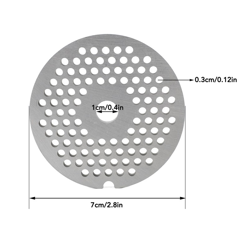 Stainless Steel Meat Grinder Plate Discs Blades Replacement 3mm Round