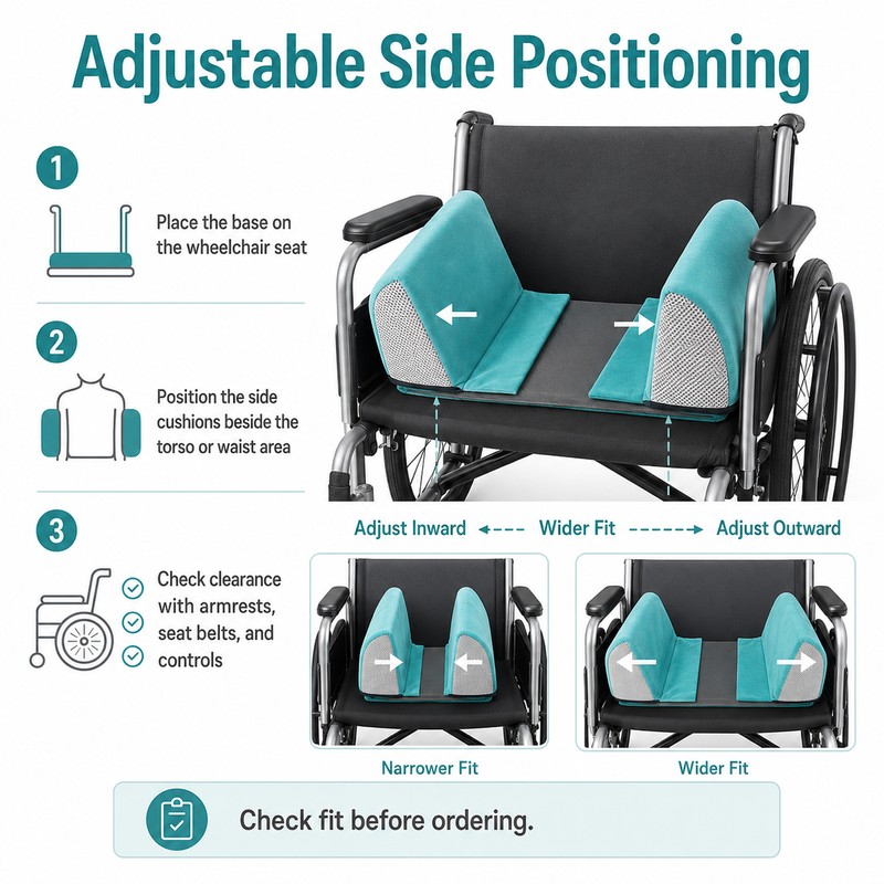 Wheelchair Side Support Pillow for Posture – Polyester Back Cushion