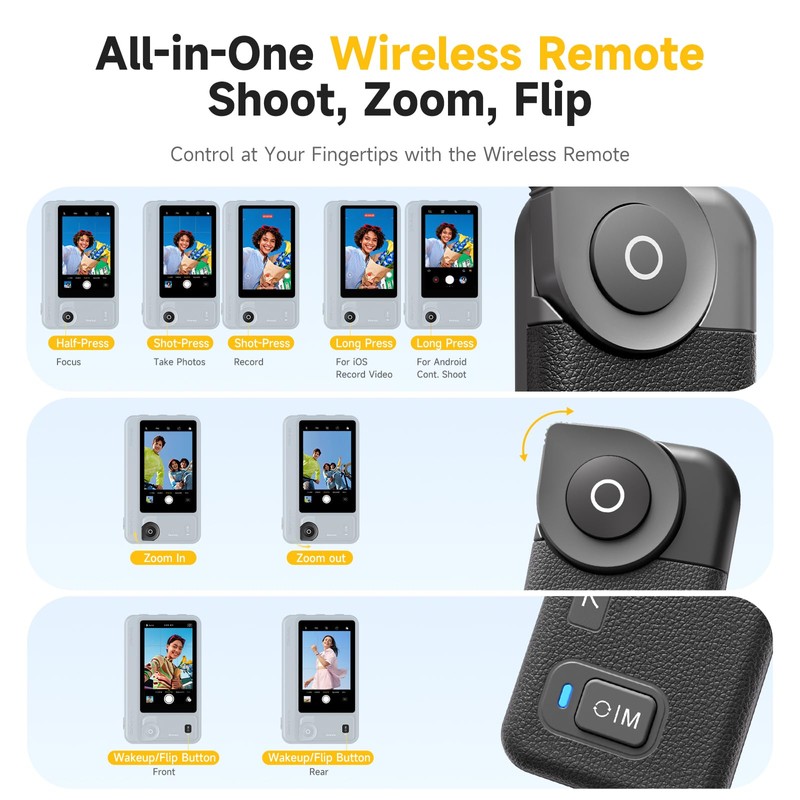 7RYMS Qshot V2 PRO Wireless Selfie Monitor Screen with 4K/60fps,