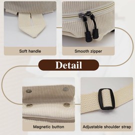 Energather Corduroy Mini Backpack Women's Casual Daypack for Women and Girls, Women's Backpack for Travel, Shopping, Walking, beige, S