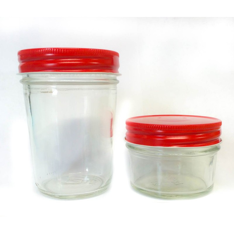Nakpunar 12 pcs Red Mason Jar Lids with Plastisol Liner