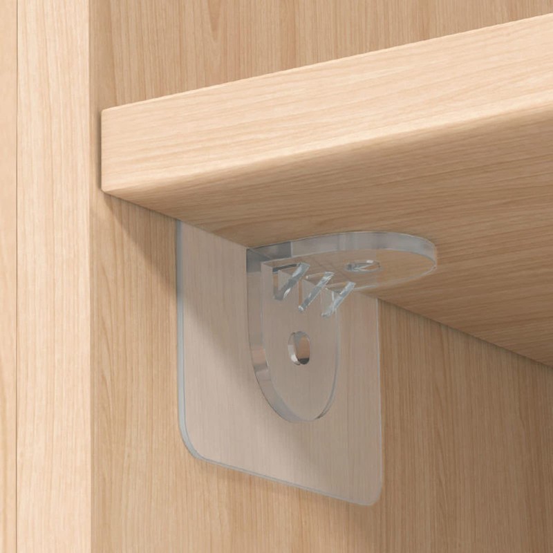 XATDOMESD 12 Pack Adhesive Shelf Bracket,Shelf Support Pegs for Shelves