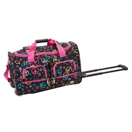 Rockland Rolling Duffel Bag, Peace, 22"