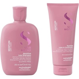 Alfaparf Semi Di Lino Nutritive Shampoo 8.45 oz & Leave In Conditioner 6.76 oz