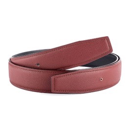 Vatee's Men/Women Genuine Leather Replacement Belt without Buckle 1.25"(32mm) Wide 39 inch Long Burgundy