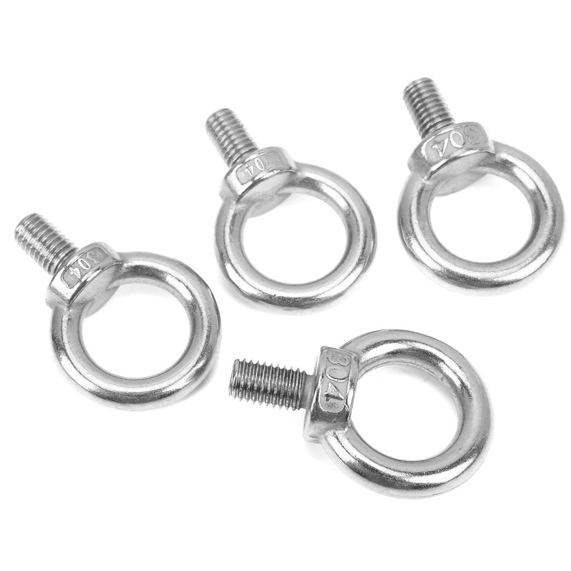 4Pcs Stainless Steel Lifting Ring Eye Bolt Heavy Duty Machinery