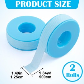 JYvivid 2 Rolls 9m/10 Yard Adhesive Lash Tape for Eyelash Extensions, Breathable Lash Extension Tape, Eyeshadow Tape, Eyelash Tape for Lash Extensions (Blue)