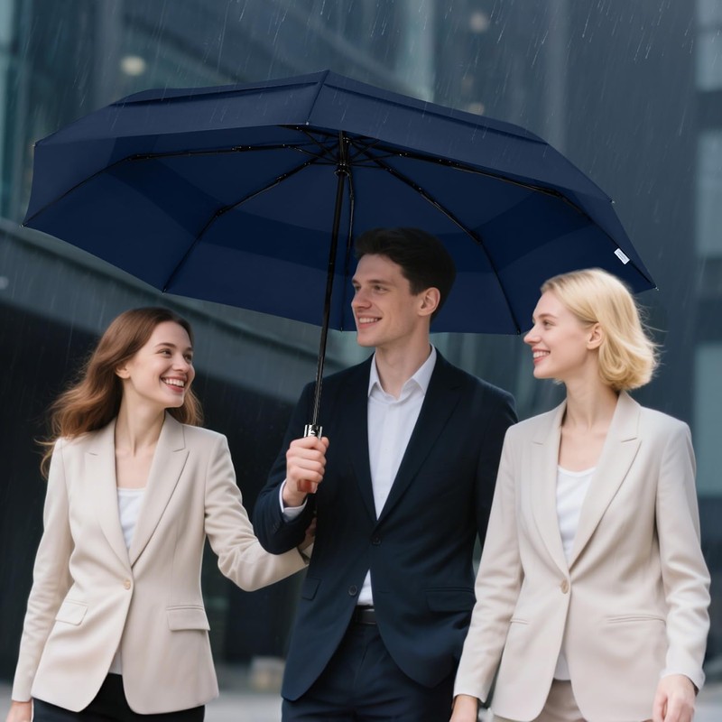 Lejorain Large Compact Golf Umbrella - 54inch Oversized Auto Open