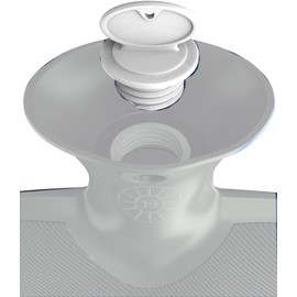 YOPAS Hot Water Bottle with Cover, Hot Water Bottle Large 2 Litres with Knitted Cover Hot Water Bottle for Neck and Shoulder, Back, Legs, Waist Warming, Grey