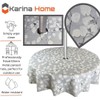 Karina Home Round Outdoor Garden Tablecloth with Parasol Umbrella Hole