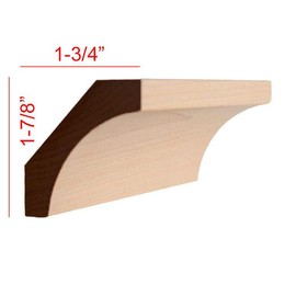 Cove Crown Moulding EWCR39, 3/4" x 2-5/8", Maple, 95"