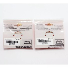 Holiday Traditions Two New Christmas Holiday Reindeer Brooch Pins with Rhinestones