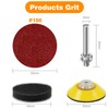 KONGMING Sandpaper 50 mm Velcro Pack of 100 Grit 100