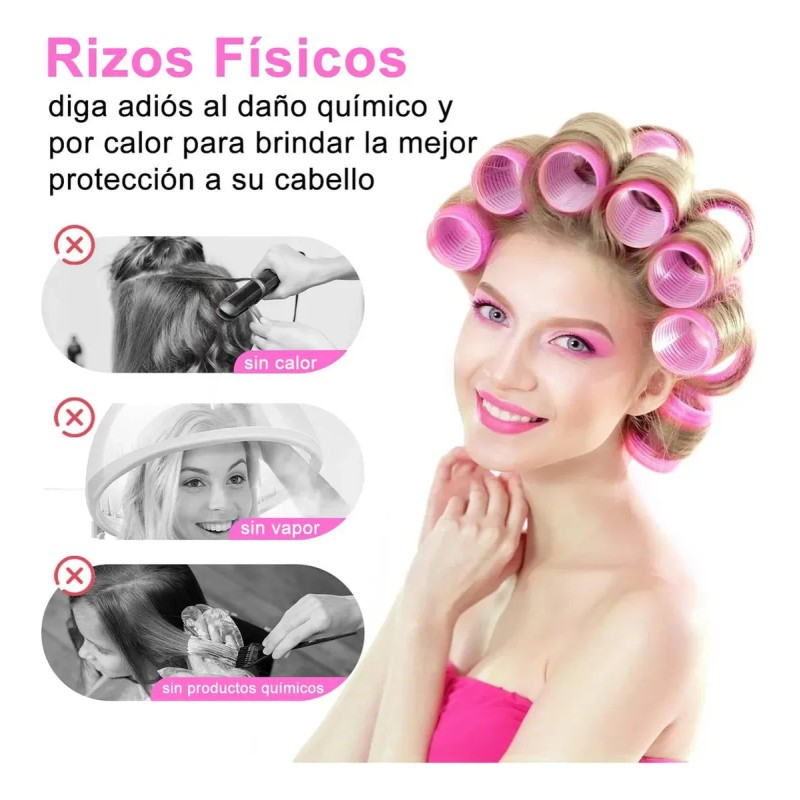 Zenithventures 31pzs Hair Rulo Tubos Plástica Para Cabello Autoadheribles