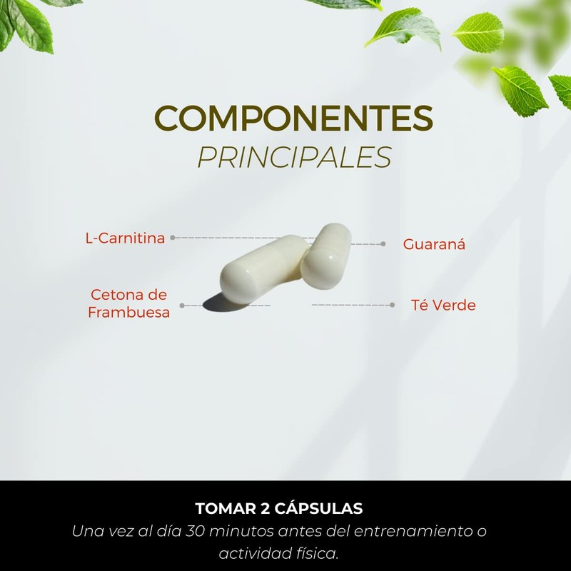 BIOSUPLE | L-Carnitina adicionada con Cetonas de Frambuesa, Guaraná y