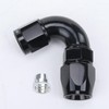 AC PERFORMANCE Black Aluminum 120 Degree -6 AN Female to