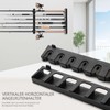 MOERDIFFER Fishing Rod Holder, Black, ABS, 6 Rods Storage, Wall