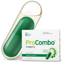 ProCombo - The Smart synbiotic with targeted delivery of The Good Bacteria. Double Capsule and Liquid Formula for Fast Results. 1 Capsule per Day. Laboratory Tested (Pack of 1)
