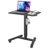 BONTEC 25.6" x 17.7" Gas Spring Mobile Stand Up Desk,