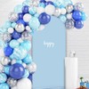AIBIIN 3.3x7ft Solid Blue Arch Backdrop - 2-Sided Fit for