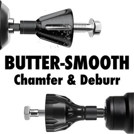 Deburring External Chamfer Tool, with Tungsten Carbide Blade, Deburring Chamfering Drill Bit, Remove Burr Tools Quick Release Hex Shank. Fits 1/8" - 3/4" and 3/16" - 1" 2Pcs Set.