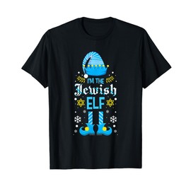 I am the Jewish Elf Costume 8 Day Hanukkah Yiddish Menorah T-Shirt