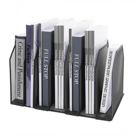 Organizador de archivos de escritorio ajustable, organizador de carpetas de oficina desmontable, soporte vertical compacto para archivos de escritorio
