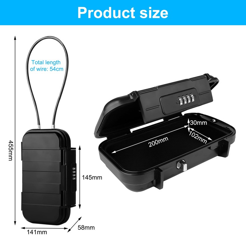 Portable Money Cabinets with Combination Code, 4 Digit Combination Code