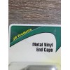 JR Products 49675 Aluminum Metal Vinyl End Caps - 4pk