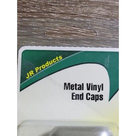 JR Products 49675  Aluminum Metal Vinyl End Caps - 4pk