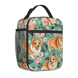 VANZEV Cute Corgi Lunch Box for Adults Women Girls Boys Kids Dog Lunch Box Insulated Cooler Reusable Lunch Bag Container Gifts for Work Office Picnic Travel School
