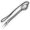 White Crown Oval Stone [Bolo Tie Necklace] polar Tie Polo