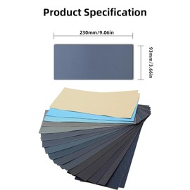17 Pcs Ultra Fine Sheet Wet Dry Sandpaper, 23 x 9 cm, 120 To 3000 Assorted Grit Wet&Dry Sandpaper, Wet and Dry Assorted Sanding Sheets, for Automotive Sanding High grit Sandpapers