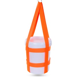 WISEPRO Bucket Sling for 5 Gallon Bucket, 1.9 Inch Wide Webbing Sling Lifting Multifunctional Drum Handling Sling with 2 Belly Bands, Capacity up to 200 LBS