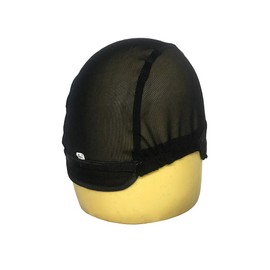 BLICAP Glueless Wig Cap for Making with Adjustable Strap Glueless Silk Swiss Lace Ear to Ear Stretch Wig Caps (Black, Large 23.5inch)