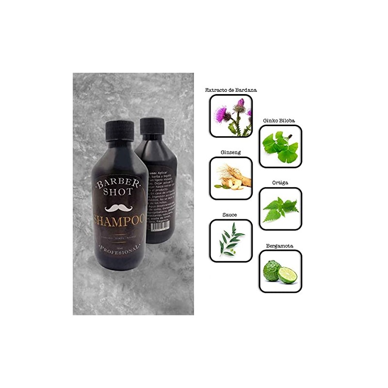 Shampoo de bergamota, para crecimiento de barba y cabello, con