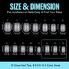 TOMICCA Extra Short Oval Nail Tips - 450Pcs Acrylic Nail
