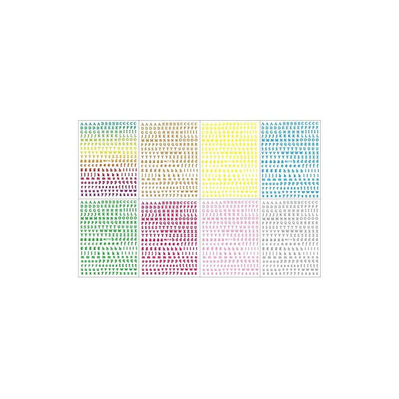 LANODO 8 Pcs Nail Stickers Alphabet 3D English Letters (8