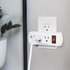 Maxxima 3 Outlet Grounded Wall Plug Adapter with On/Off Switch,