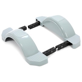 HECASA 12" Wheels Tires Skirt Boat Single Axle Trailers Fenders Set Of 2 Grey Painted