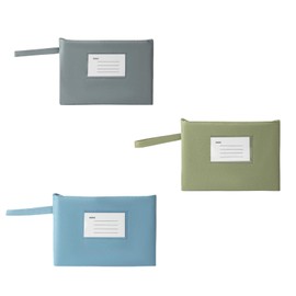 Pack of 3 wallet, bank bag, wallet (blue, grey, green)