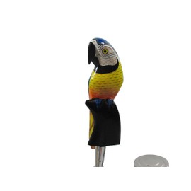 Wooden Blue Parrot Beer Tap Handle Sports Bar Kegerator Breweriana Tiki