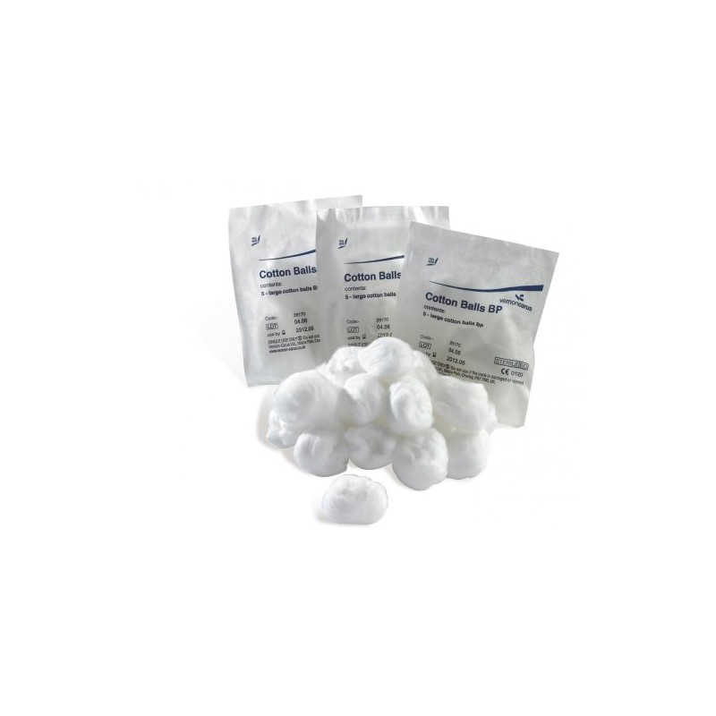 Cotton Wool Balls Sterile - Large (40 Packs of 5)