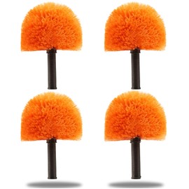 4 Pack Screw on Webster Cobweb Duster Head for Pole,Spider Web Remover Brush, Cobweb Duster Head Attachment,Fits Standard 3/4 inch Threaded Poles(4, Orange)